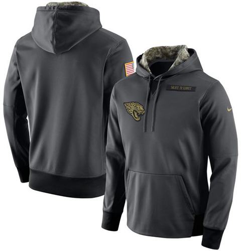 Men's Jacksonville Jaguars Nike Anthracite Salute to Service Player Performance Hoodie